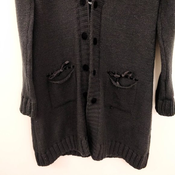 Twin-Set by Simona Barbieri Black Lace Duster L - Picture 3 of 12